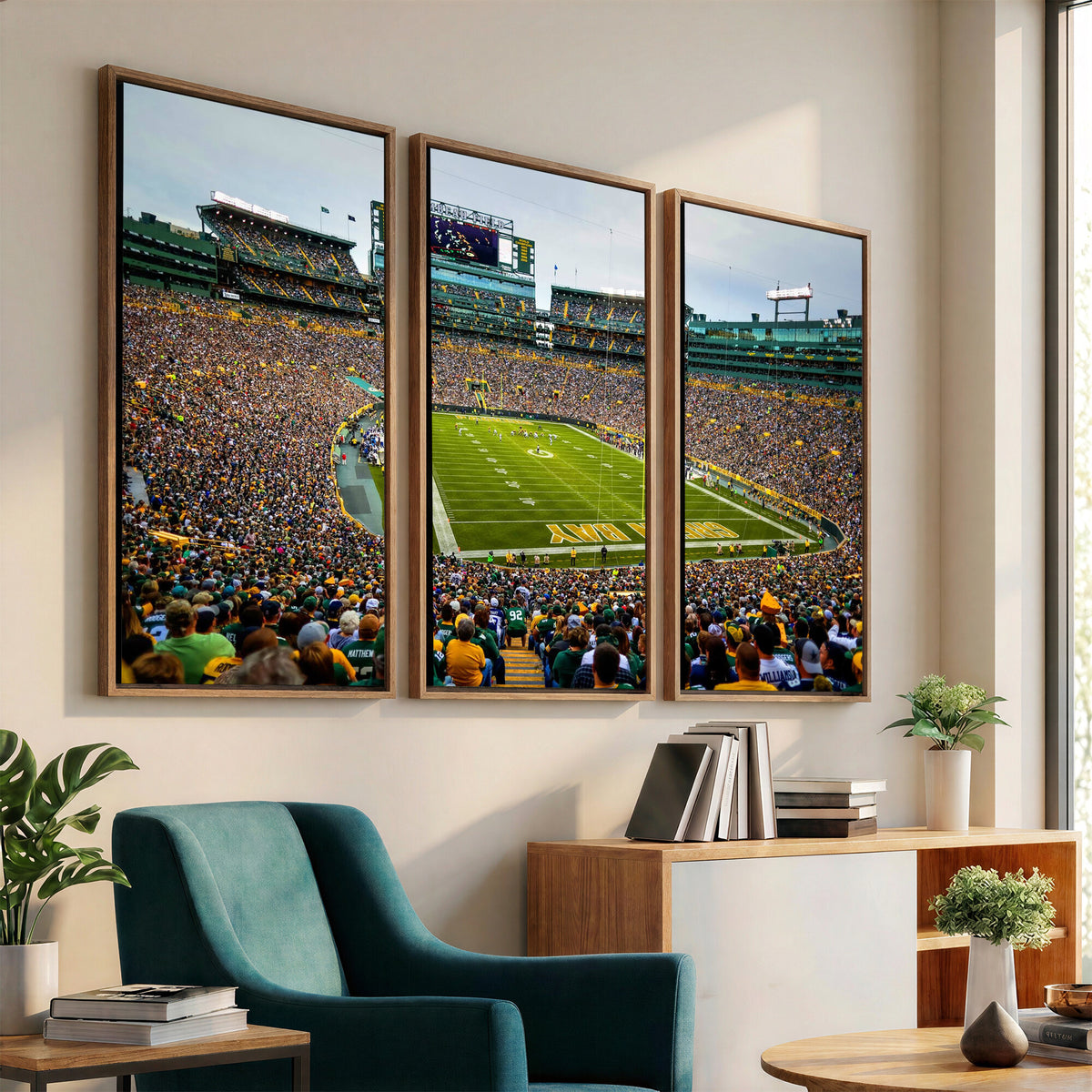 56521752-MGV-CV-36X24 - Green Bay Packers Stadium Wall Art Canvas Print, Lambeau Field