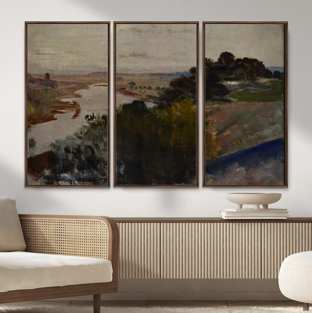 55507874-MGV-CV-36X24 - Jacek Malczewski Landscape at the Vistula Wall Art Canvas Print
