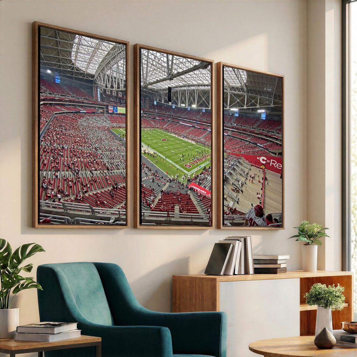 30579717-MGV-CV-36X24 - State Farm Stadium Canvas Wall Art, Arizona Cardinals Football Stadium Print, Glendale NFL Arena Panorama Artwork