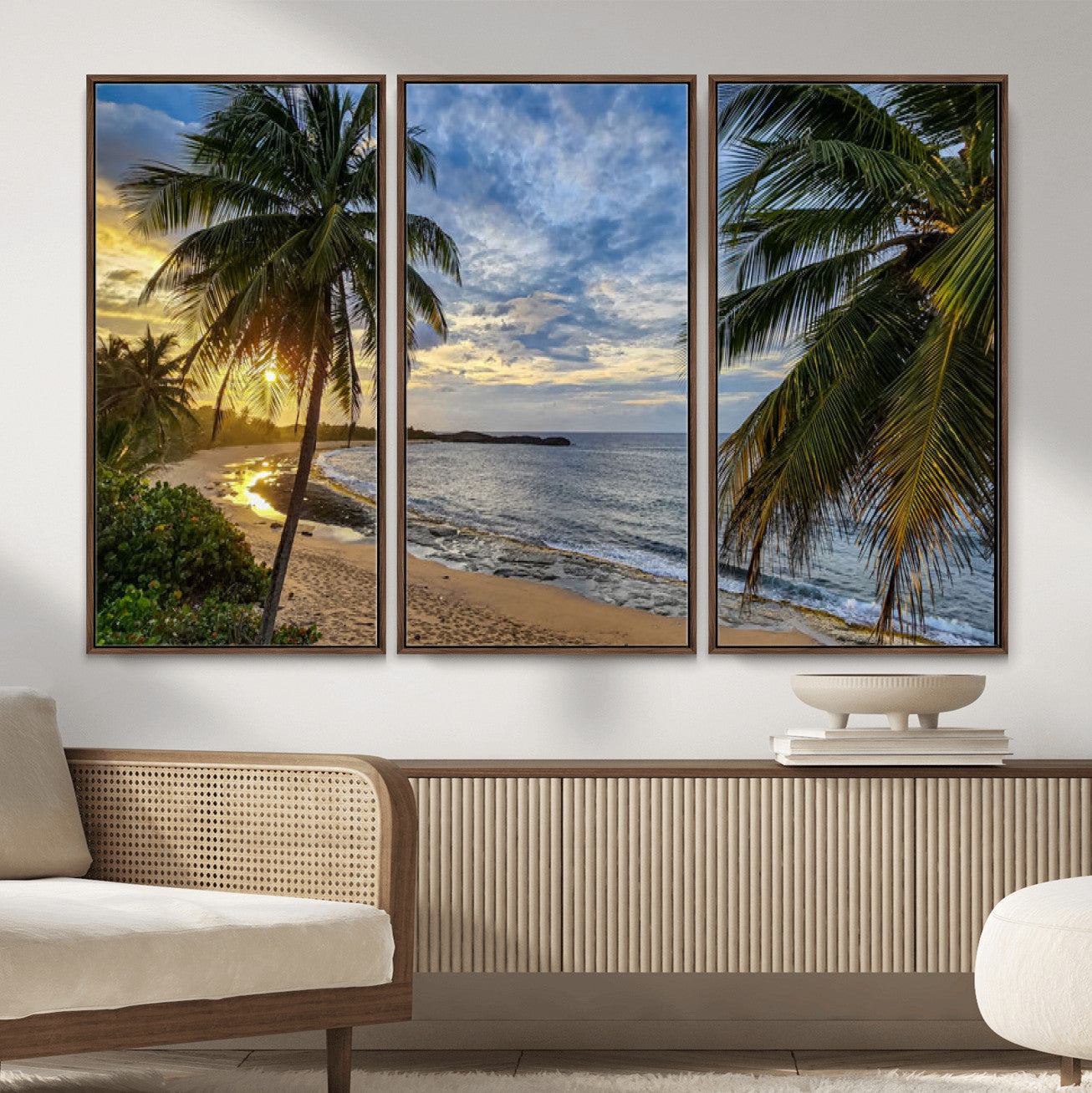 40002010-MGV-CV-36X24 - Mar Chiquita Beach Puerto Rico Canvas Wall Art, Manati Caribbean Coastal Photography Print, Tropical Ocean Sunset Decor