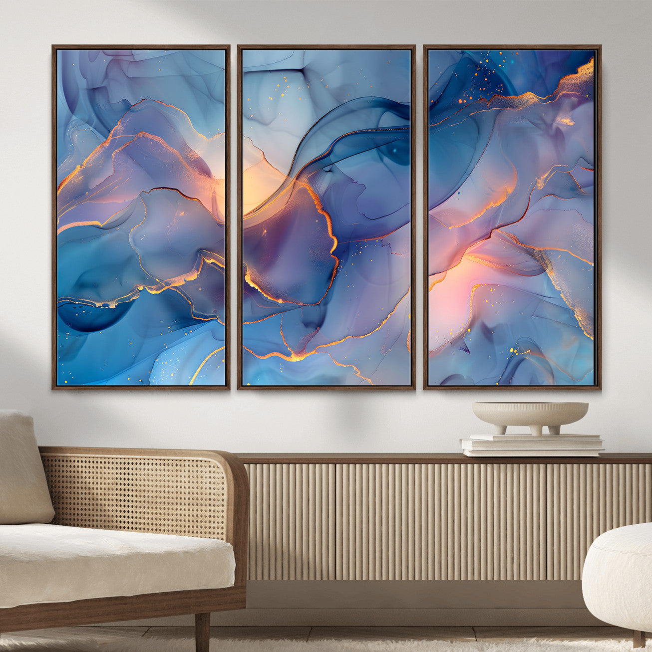 13710509-MGV-CV-36X24 - Colorful Abstract Canvas Wall Art Print, Vibrant Popup Color Art Print