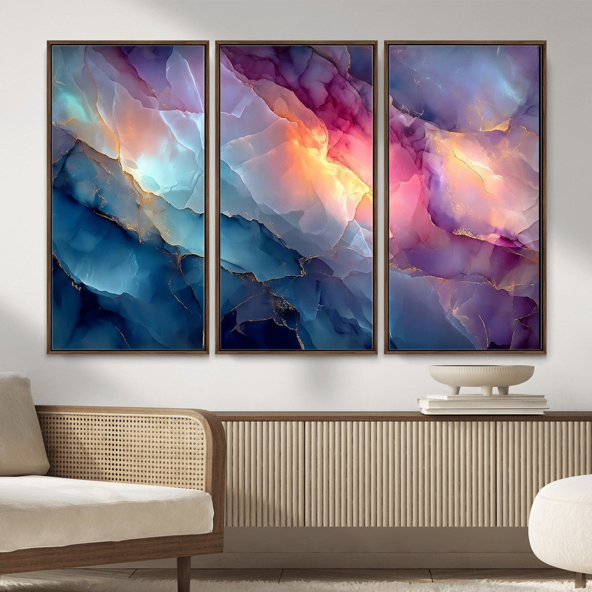 28163849-MGV-CV-36X24 - Colorful Abstract Canvas Wall Art Print, Vibrant Popup Color Art Print