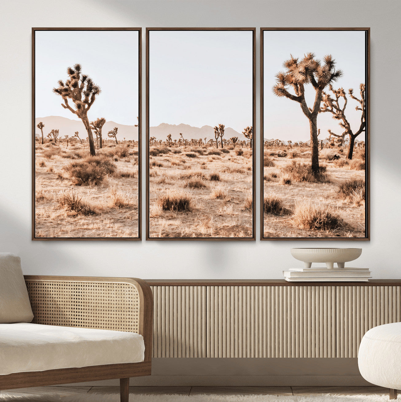 33549408-MGV-CV-36X24 - Joshua Tree Desert Canvas Wall Art Print - Desert Landscape Photography, Boho Southwest Wall Decor, Nature Canvas, Ready to Hang