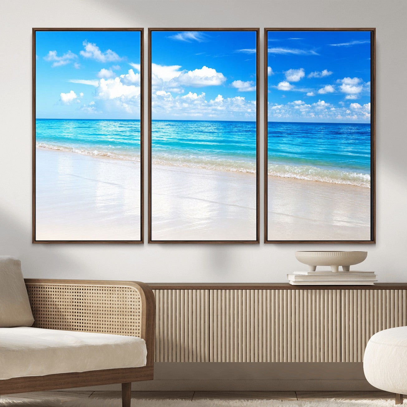 67491909-MGV-CV-36X24 - Tropical Beach Ocean Wall Art Canvas Print for Home Decor