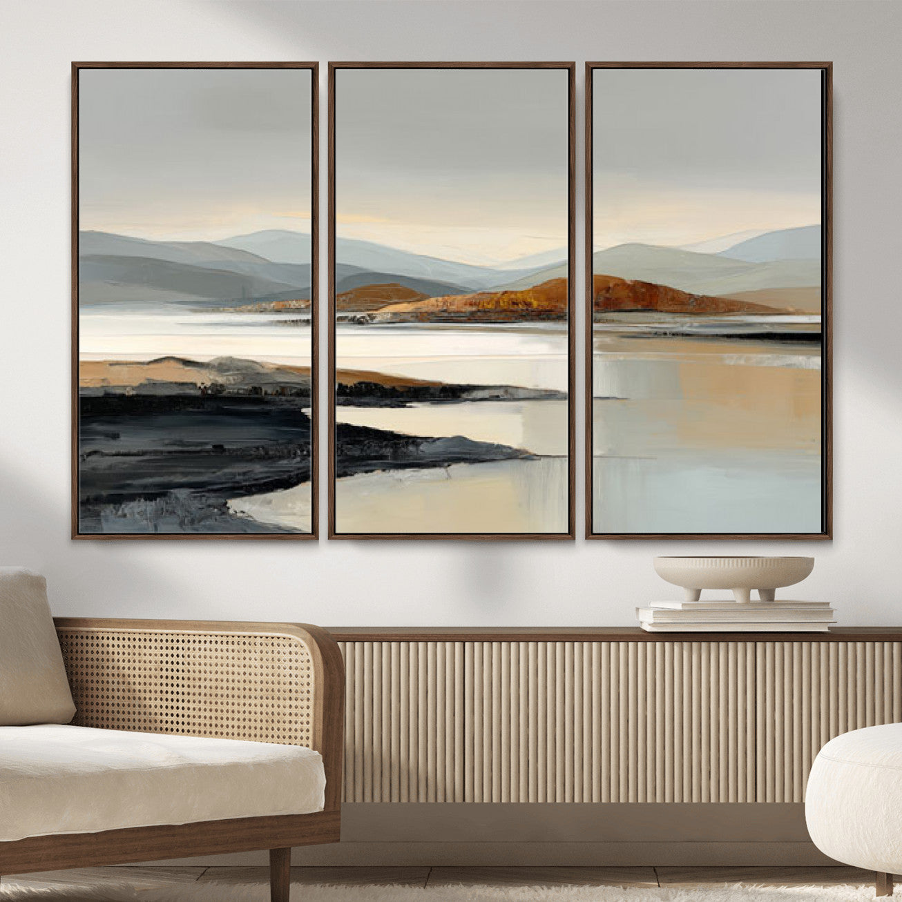 56450386-MGV-CV-36X24 - Modern Abstract Landscape Canvas Wall Art, Minimalist Nature Printing