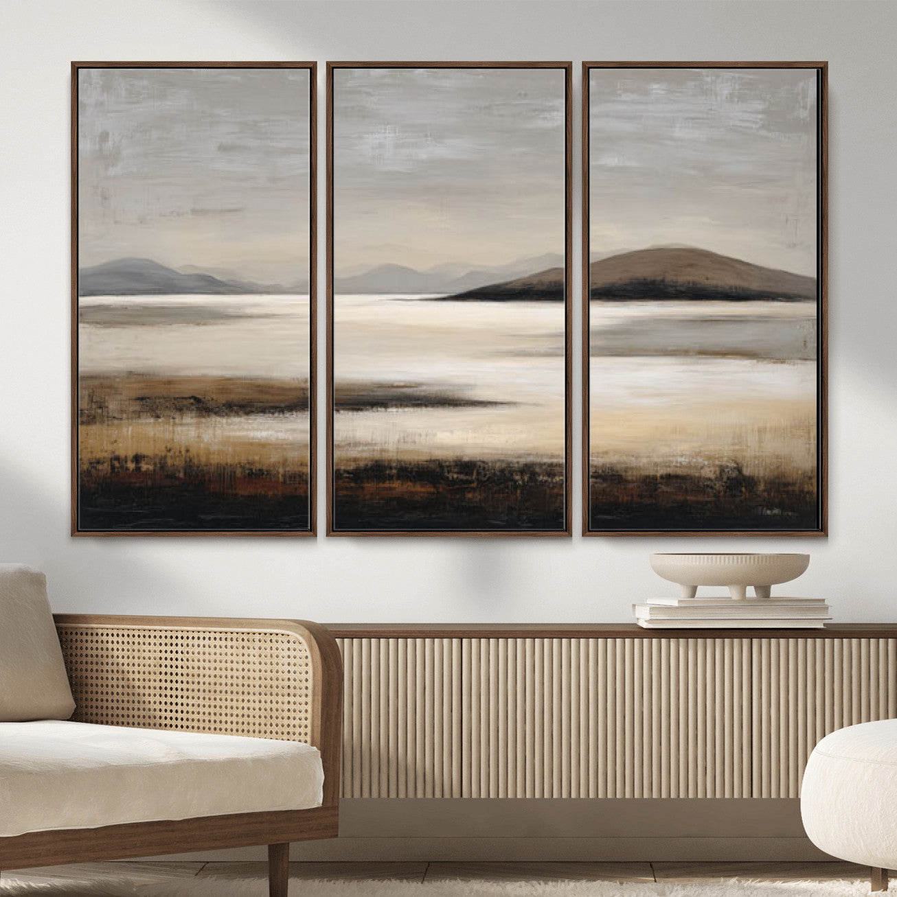 70892205-MGV-CV-36X24 - Modern Abstract Landscape Canvas Wall Art, Minimalist Nature Printing