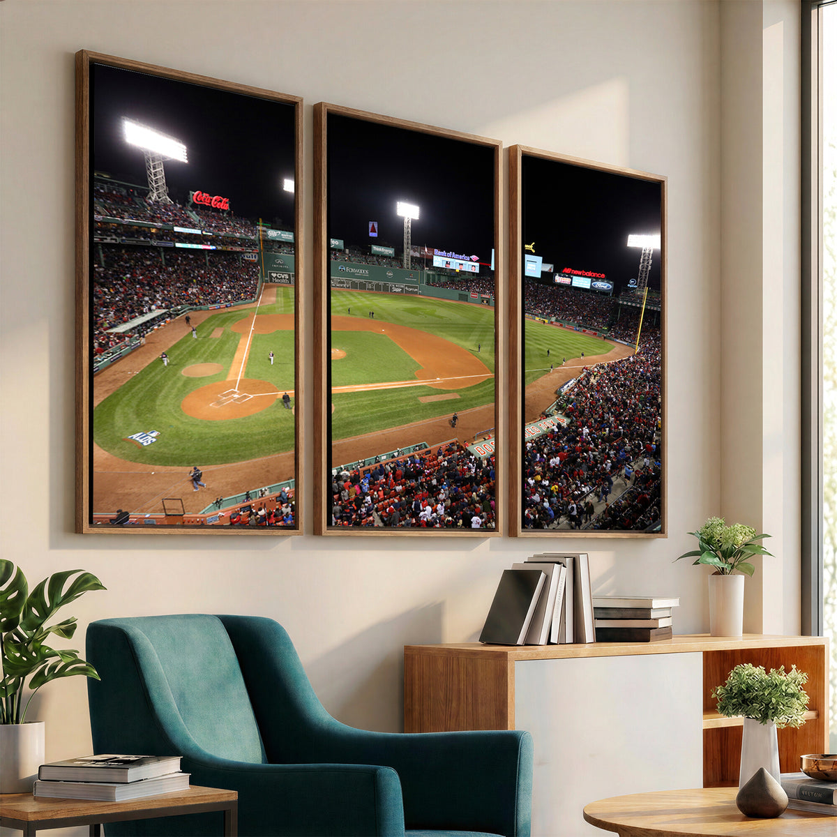86945D-MGV-CV-36X24 - Fenway Park Boston Red Sox Baseball Stadium Wall Art Canvas Print for Gift Baseball Lover MLB Wall Art College Dorm Wall Decor Baseball Gift