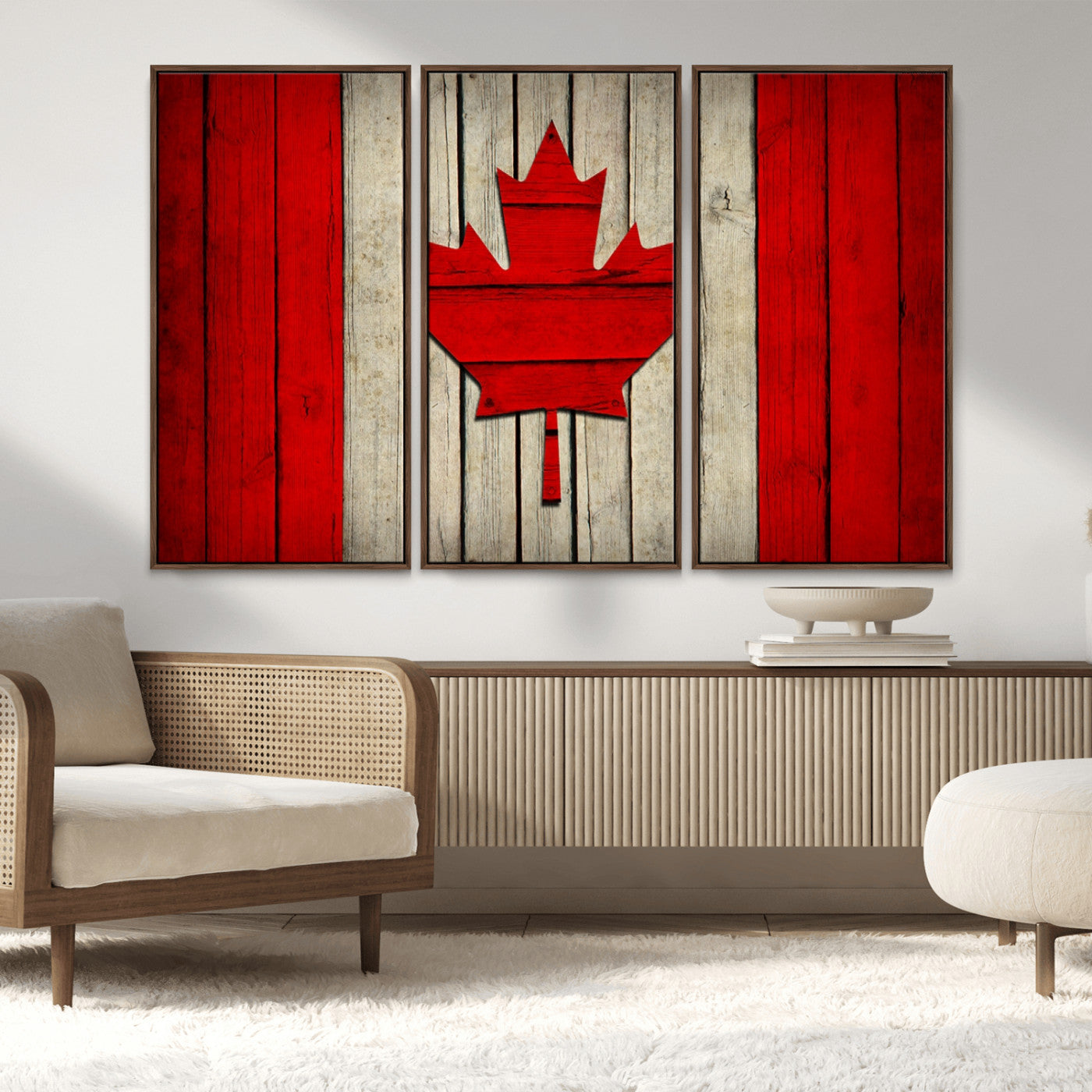 MGV-FC-48X32-3P - Wall Art Canada Flag Canvas Print