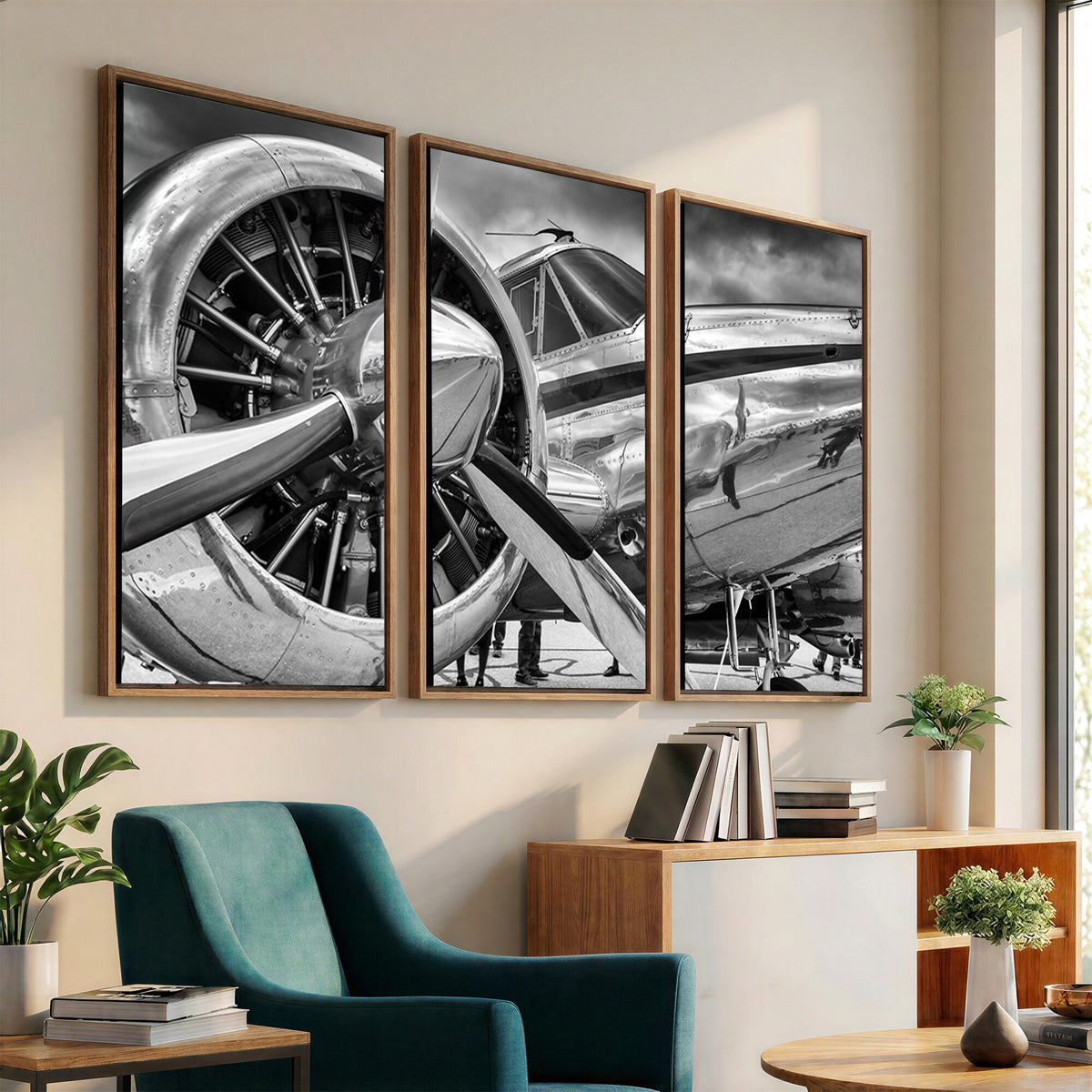 40672-MGV-CV-36X24 - Vintage Antique Airplane Wall Art Canvas Print