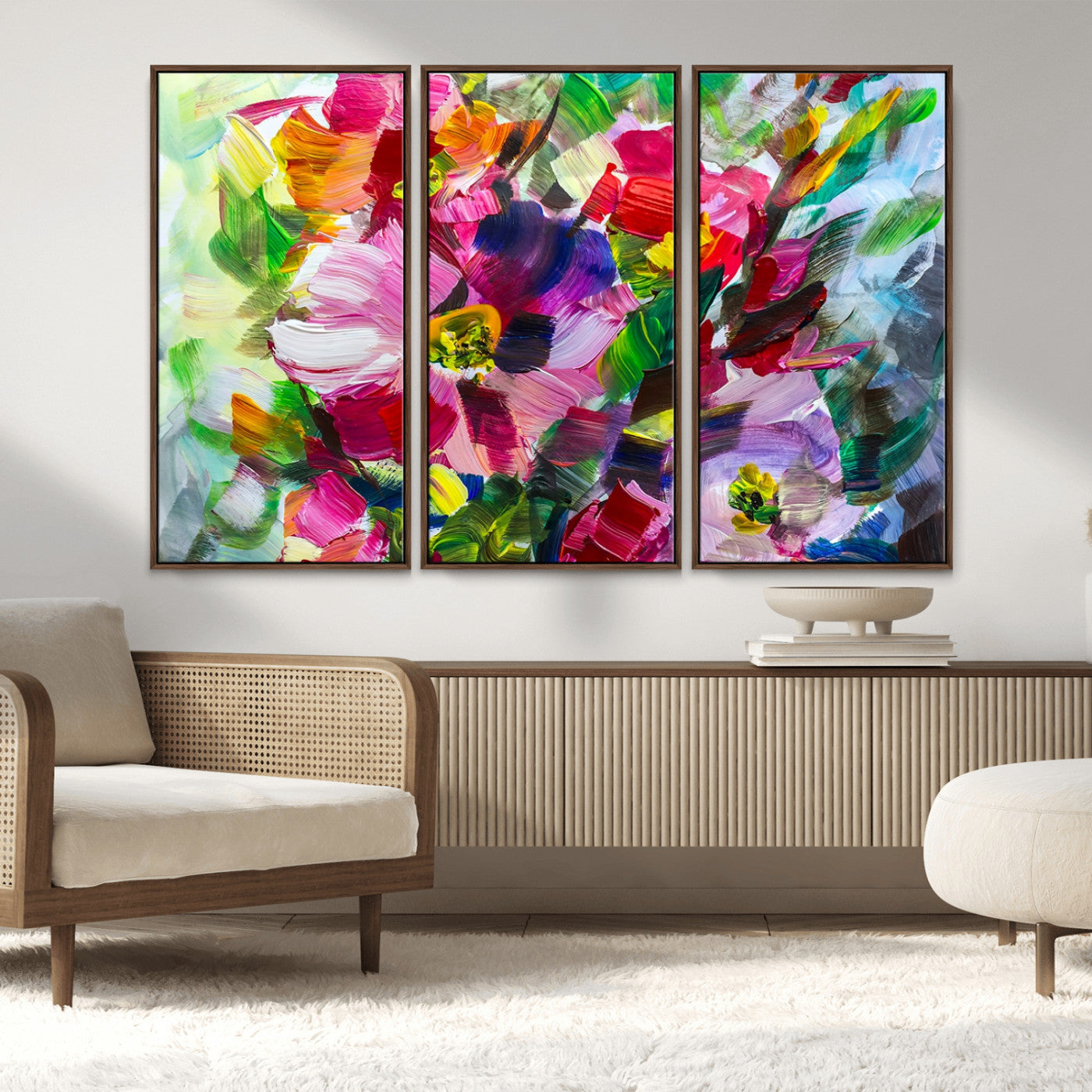 MGV-FC-48X32-3P - Oil Flower Abstract Canvas Print