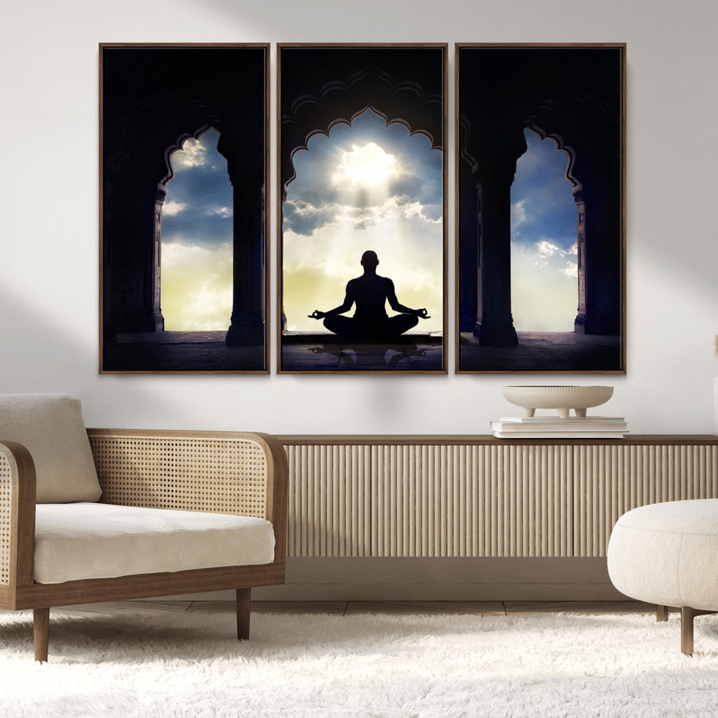 MGV-FC-48X32-3P - Women and Yoga Wall Art Canvas Print