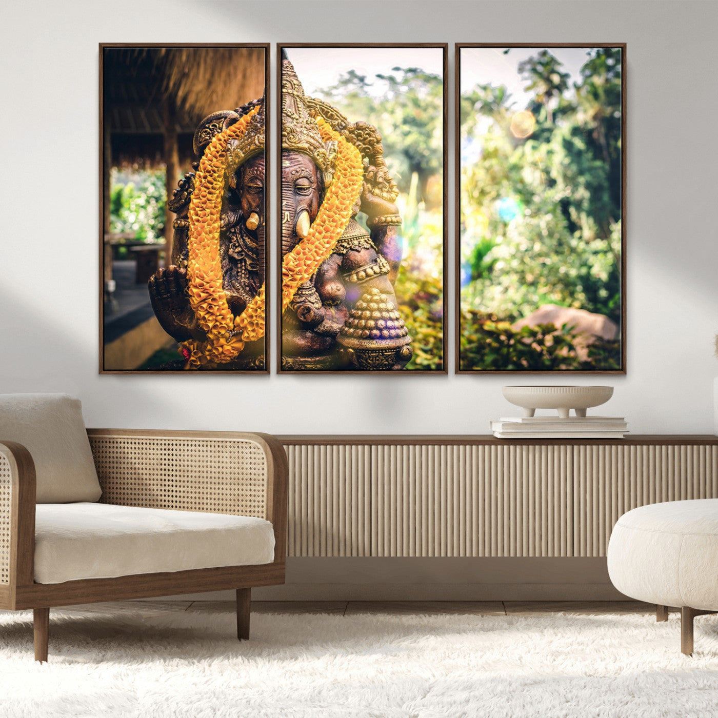 MGV-FC-48X32-3P - Hinduism Statue Wall Art Canvas Print