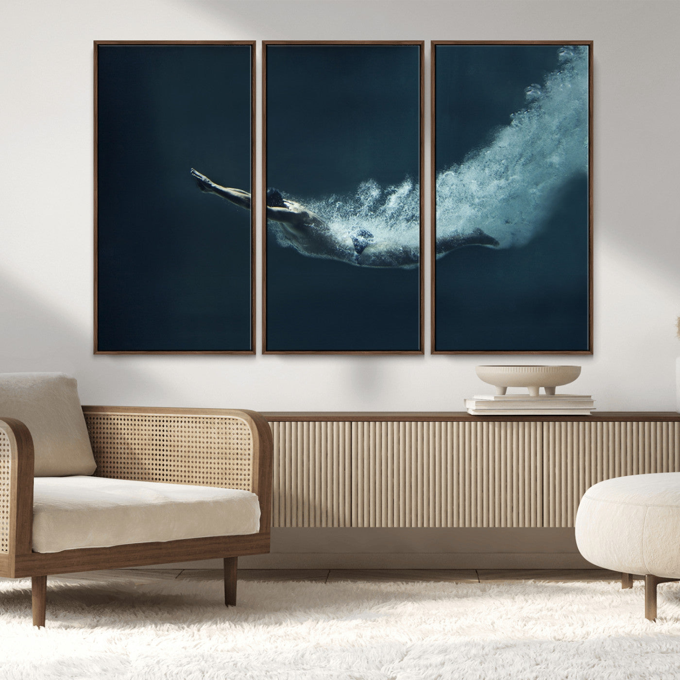 MGV-FC-48X32-3P - Swimmer Wall Art Canvas Print