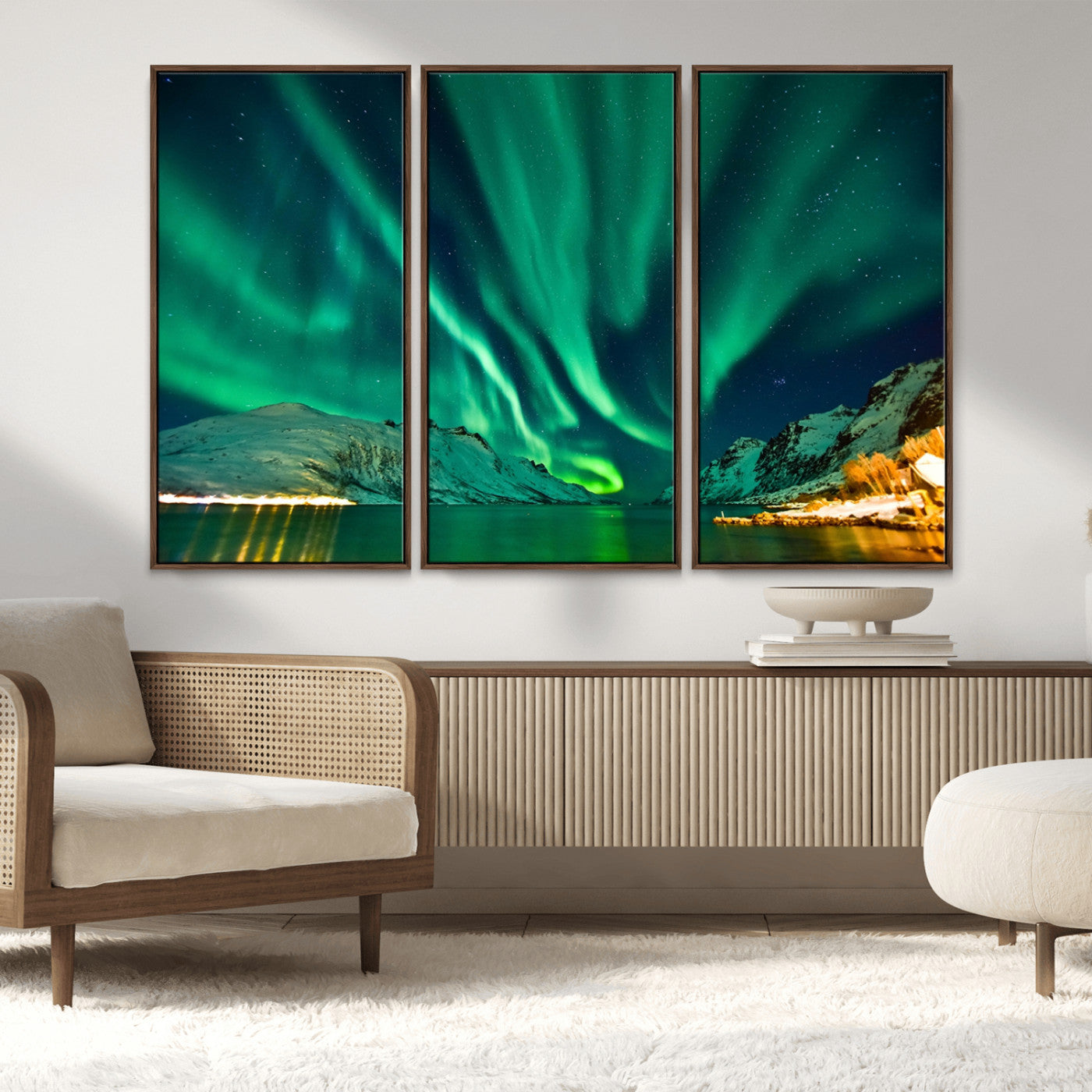 MGV-FC-48X32-3P - Northern Lights Wall Art Canvas Print