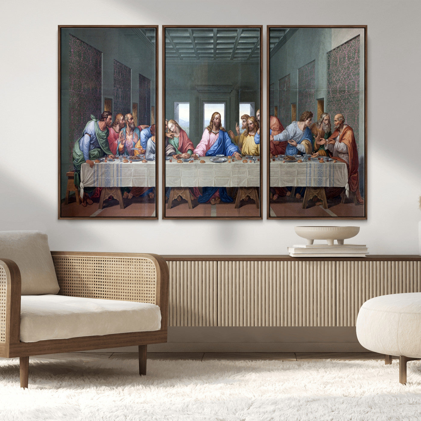 MGV-FC-48X32-3P - The Last Supper Multi Panel Canvas Wall Art