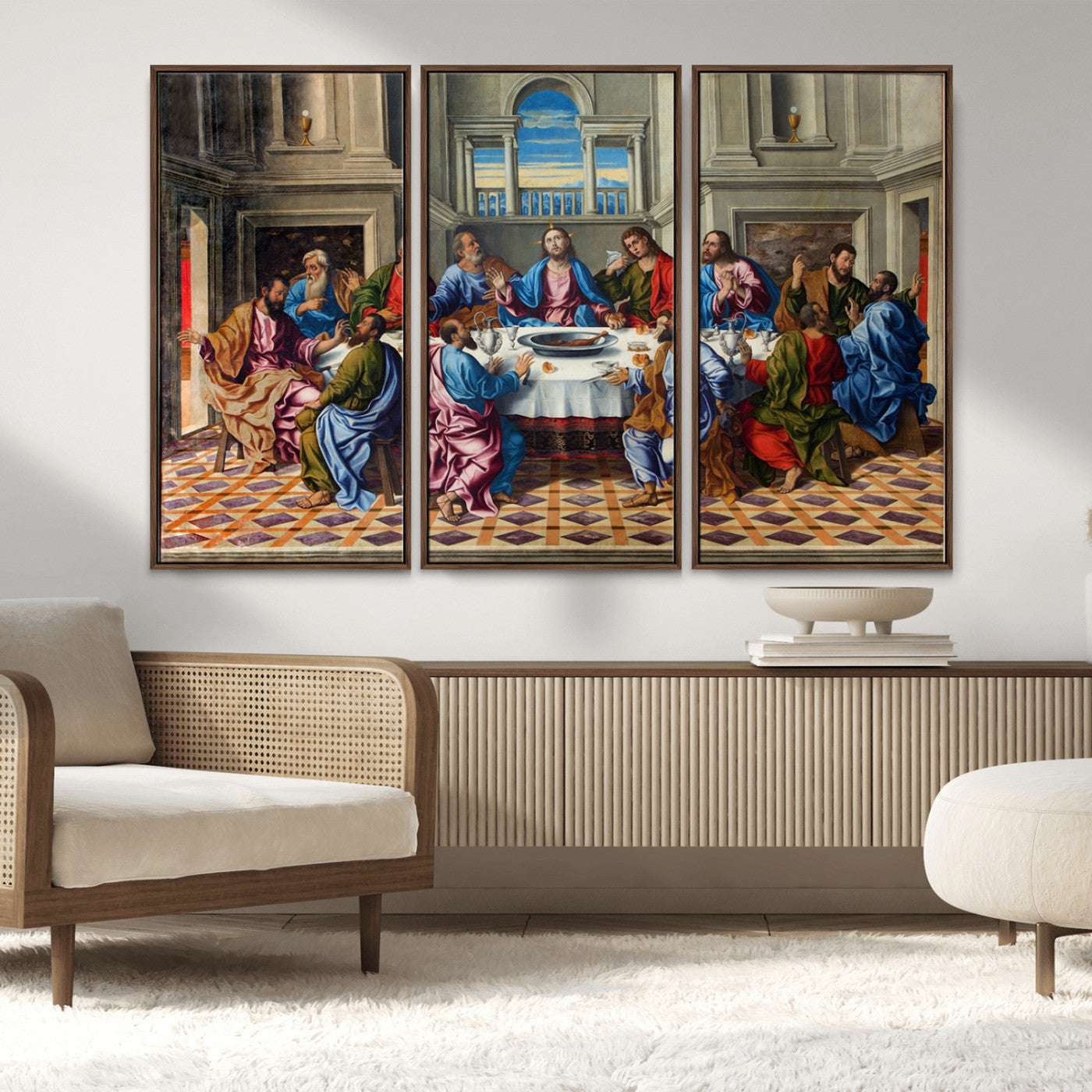 MGV-FC-48X32-3P - The Last Supper Multi Panel Canvas Wall Art