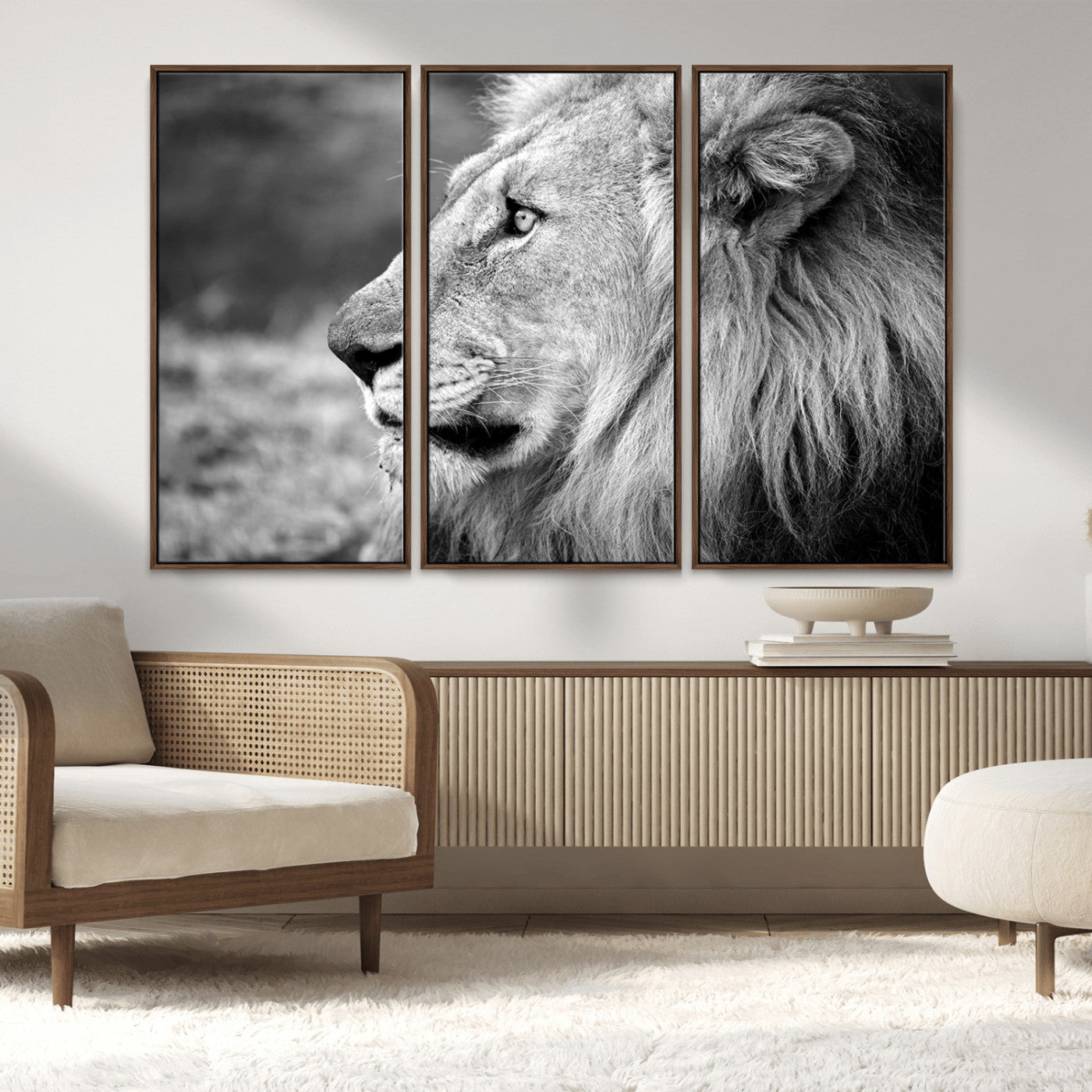MGV-FC-48X32-3P - African Lion Wall Art Canvas Print