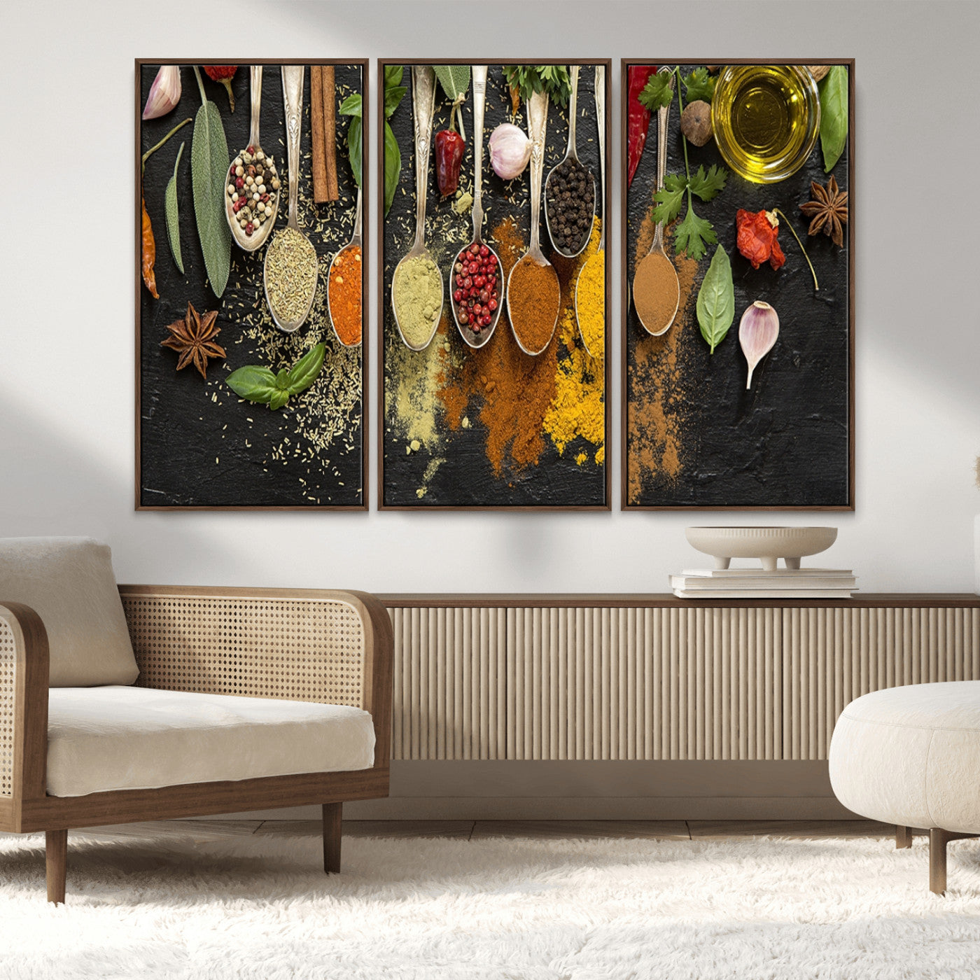 MGV-FC-48X32-3P - Kitchen Spice Wall Art Canvas Print