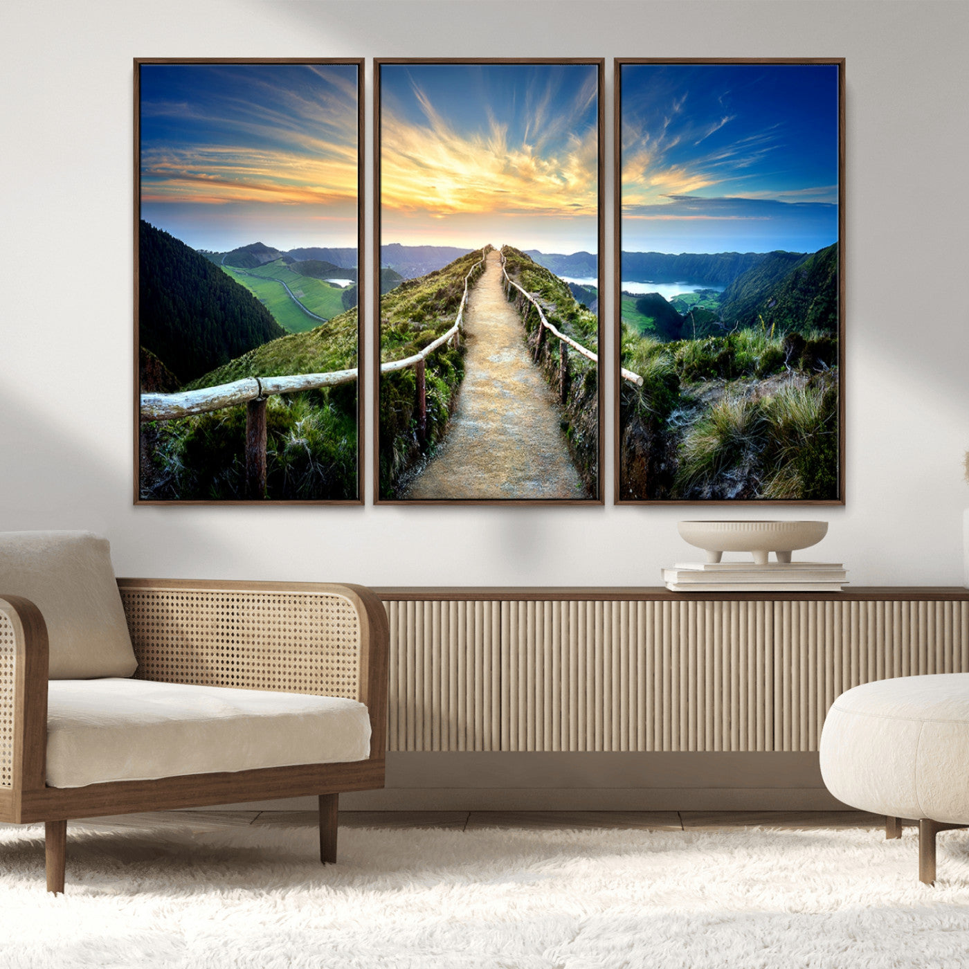 MGV-FC-48X32-3P - Mountain Landscape Wall Art Canvas Print