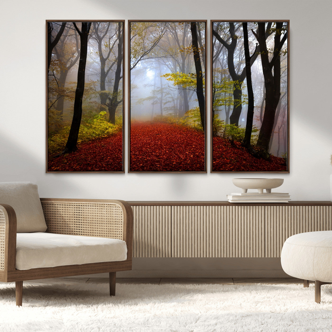 MGV-FC-48X32-3P - Foggy Forest Wall Art Landscape Canvas Print