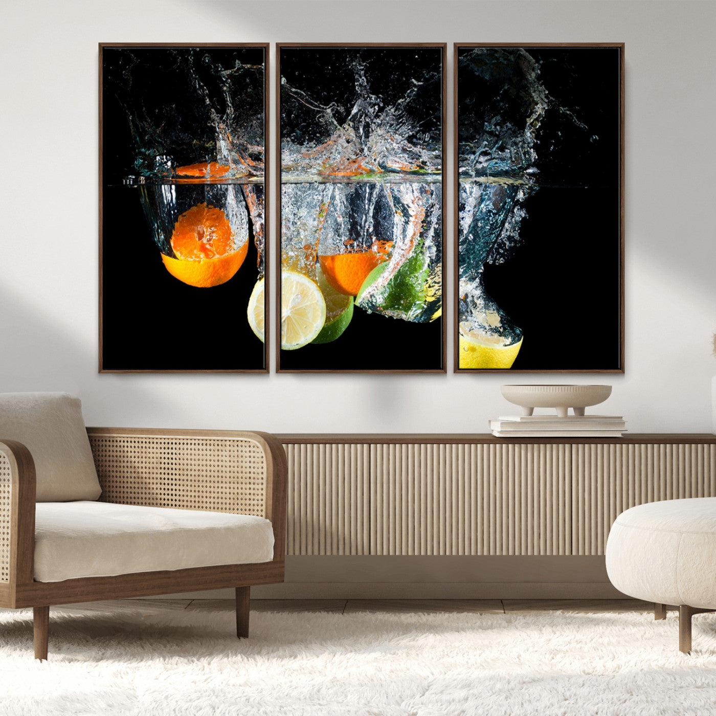 MGV-FC-48X32-3P - Kitchen Wall Art, Kitchen Fruits Art Canvas Print