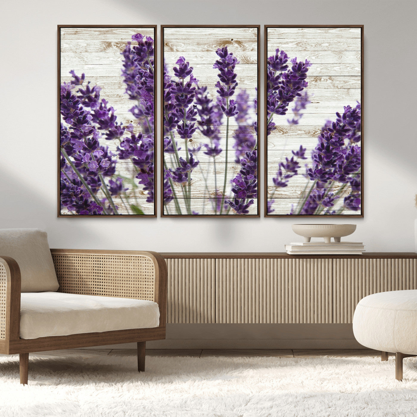 MGV-FC-48X32-3P - Lavender Canvas Wall Art Flower Print