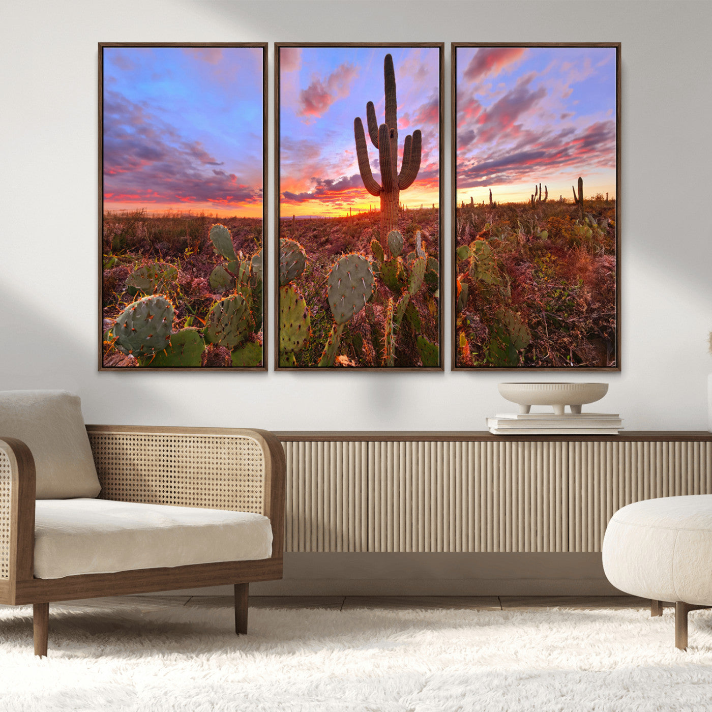 MGV-FC-48X32-3P - Arizona Desert Sunset Wall Art Canvas Print