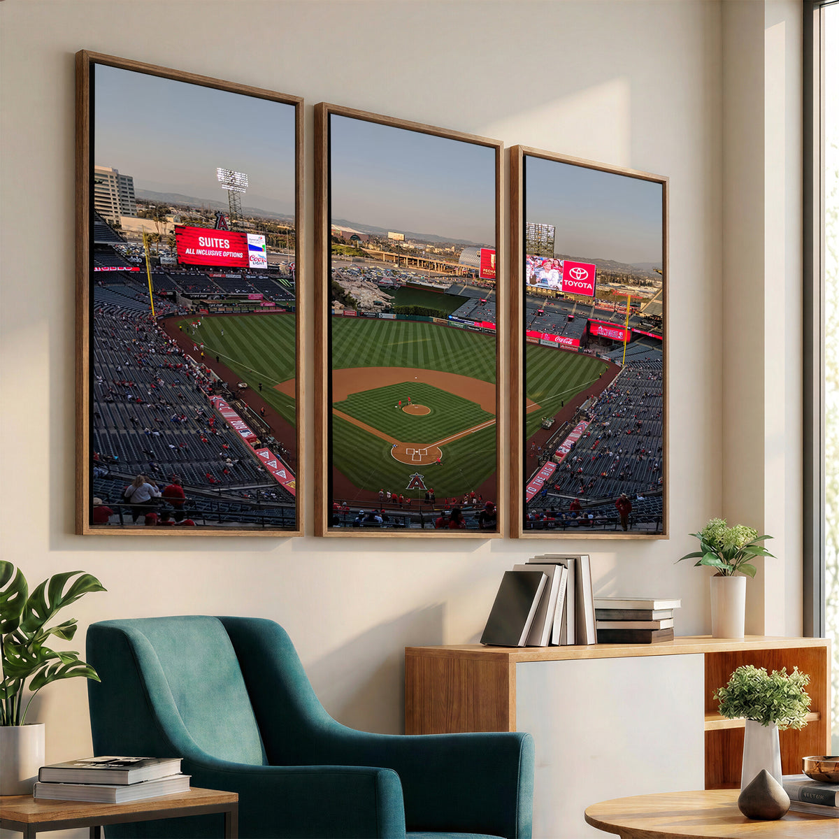 45864-MGV-CV-36X24 - Los Angeles Angels Baseball Canvas Print, Anaheim Angel Stadium Wall Art