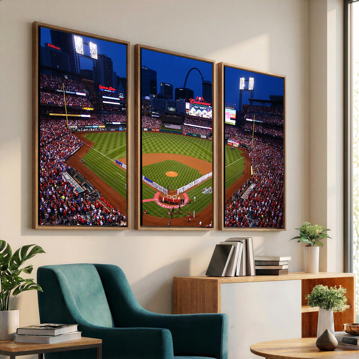 11925-MGV-CV-36X24 - St. Louis Cardinals Baseball Team Print, Busch Stadium Wall Art