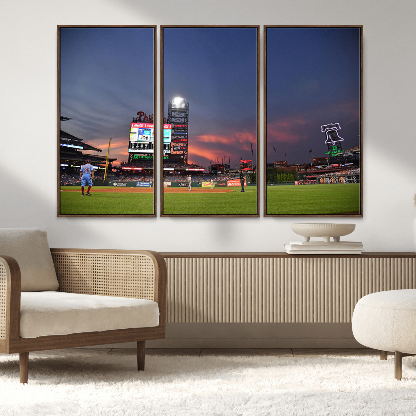 MGV-FC-48X32-3P - Philadelphia Phillies Baseball Print - Philadelphia Citizens Bank Park Stadium Wall Art, Phillies