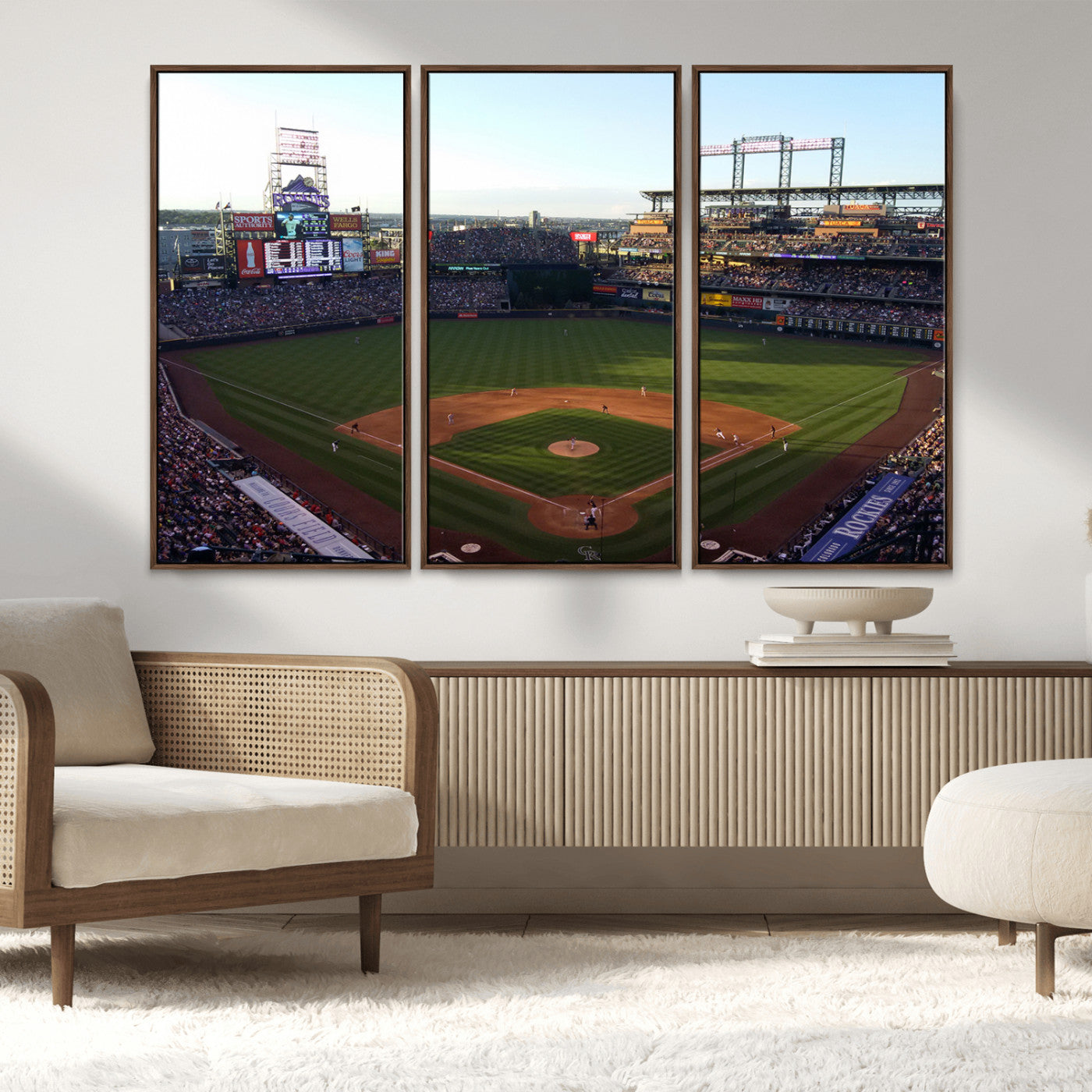 MGV-FC-48X32-3P - Colorado Rockies Coors Field Wall Art Canvas Print - MLB Baseball Stadium
