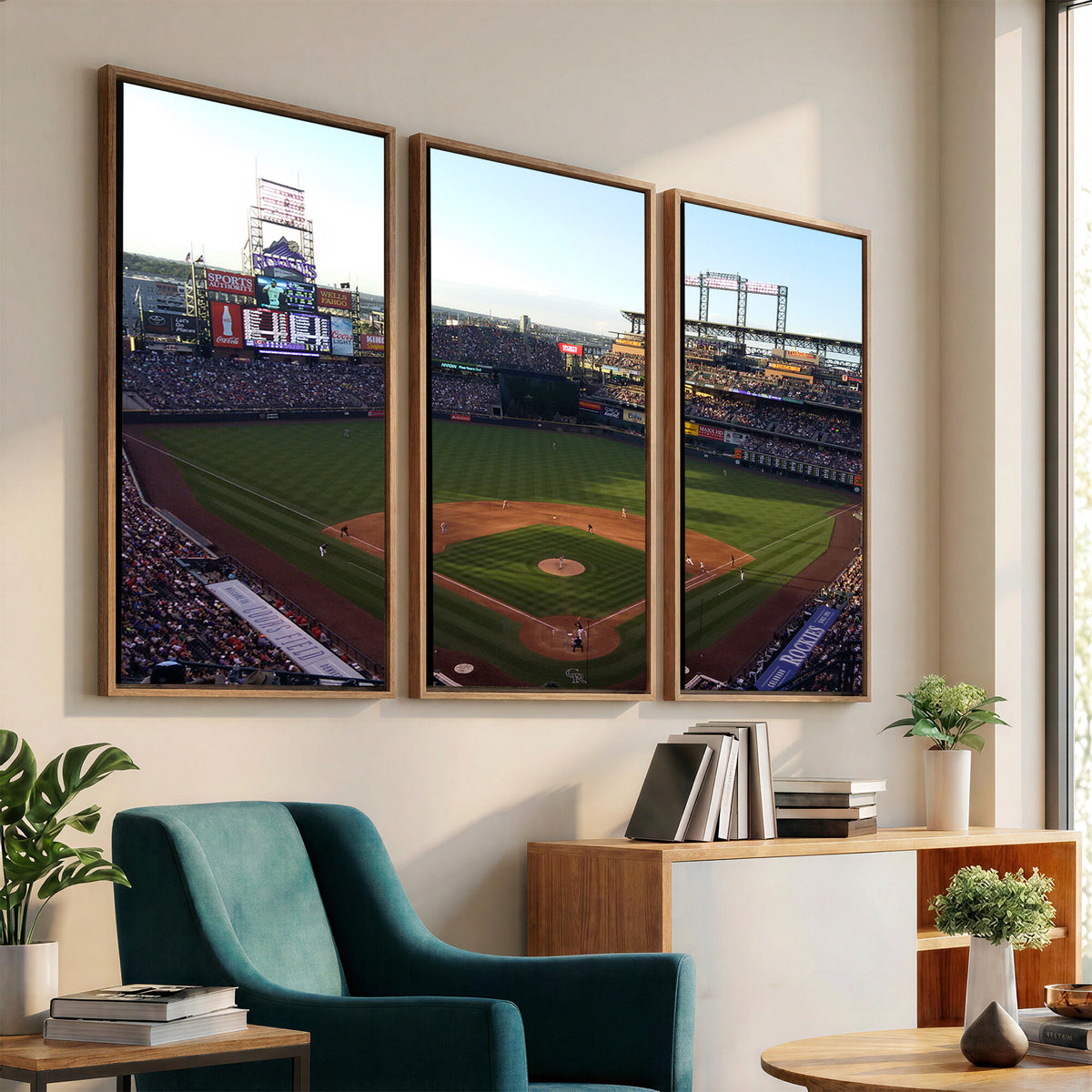 21638-MGV-CV-36X24 - Colorado Rockies Coors Field Wall Art Canvas Print, MLB Baseball Stadium