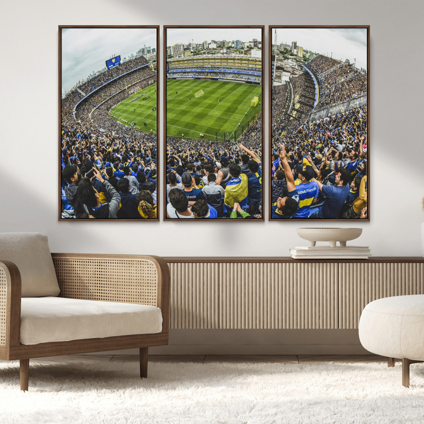 MGV-FC-48X32-3P - Boca Juniors Soccer Team Print Wall Art - Buenos Aires Bombonera Stadium Canvas Print