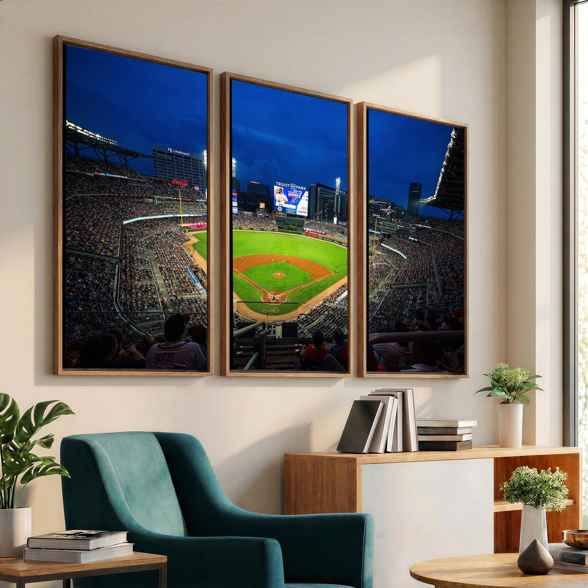 88590-MGV-CV-36X24 - Truist Park Night Game Canvas Art, Atlanta Braves Stadium