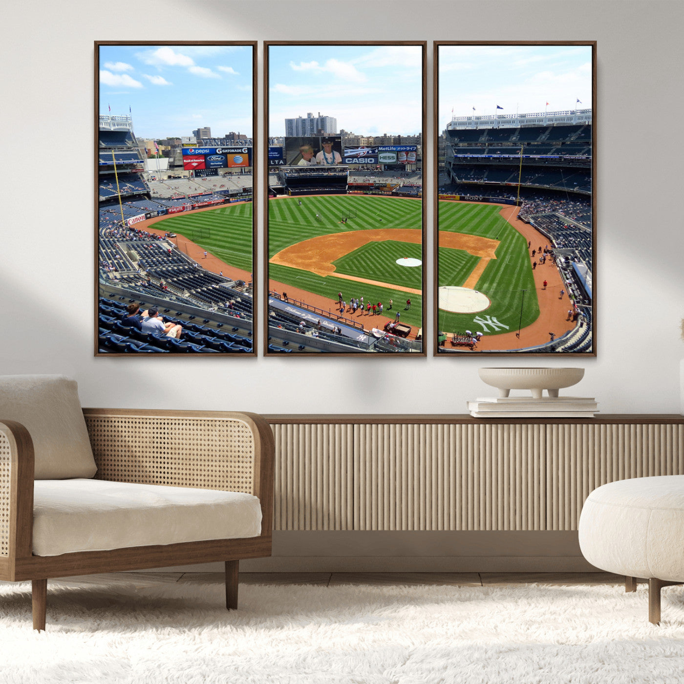 MGV-FC-48X32-3P - Buffalo Bills Stadium Wall Art - Buffalo Bills Decor- NFL Fans Gift, Perfect Sports Decor for Living