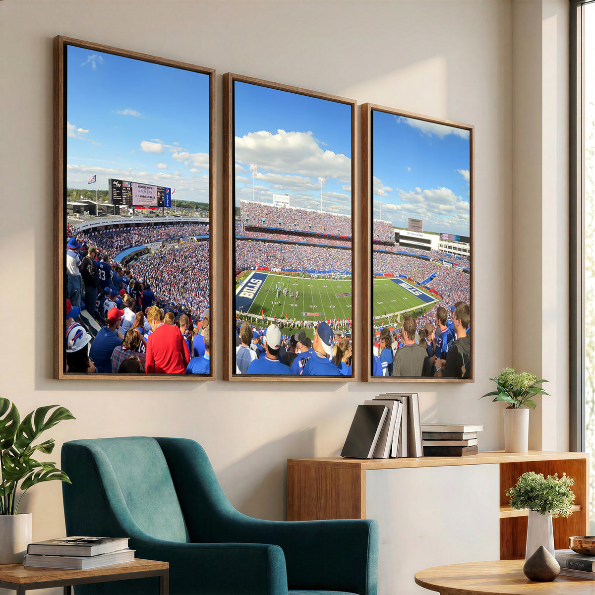 35302-MGV-CV-36X24 - Buffalo Bills NFL Football Team Print, Game Day at Buffalo Highmark Stadium