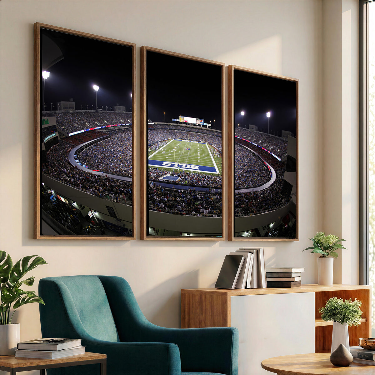 98546-MGV-CV-36X24 - Buffalo Bills NFL Football Team Print, Buffalo Highmark Stadium Wall Art