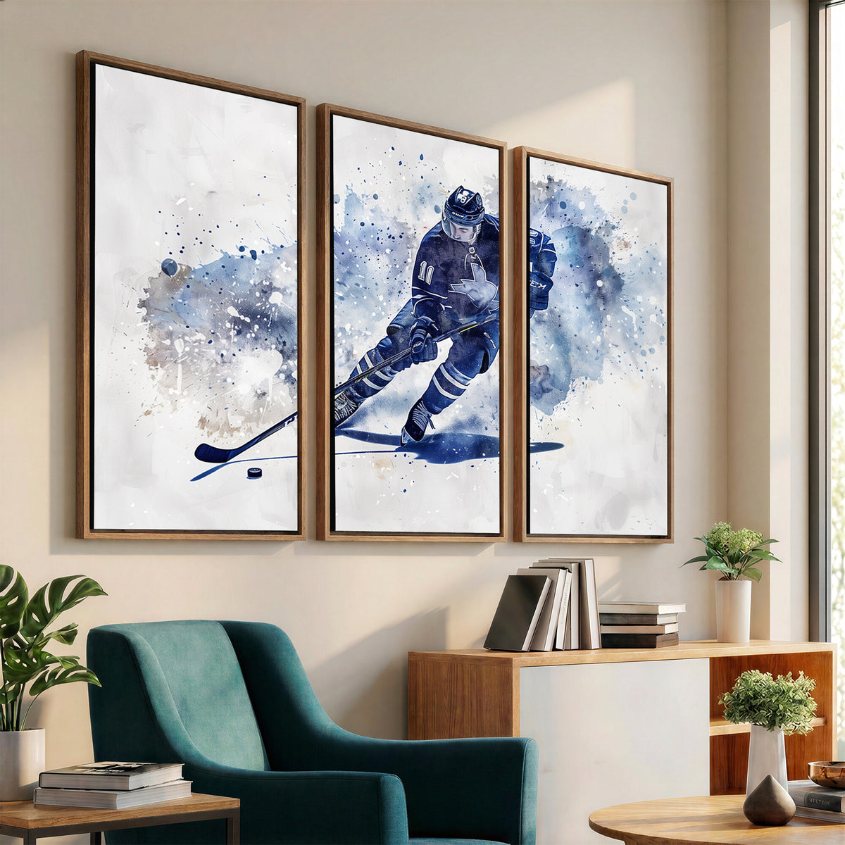 39795-MGV-CV-36X24 - Hockey Player Wall Art Canvas Print