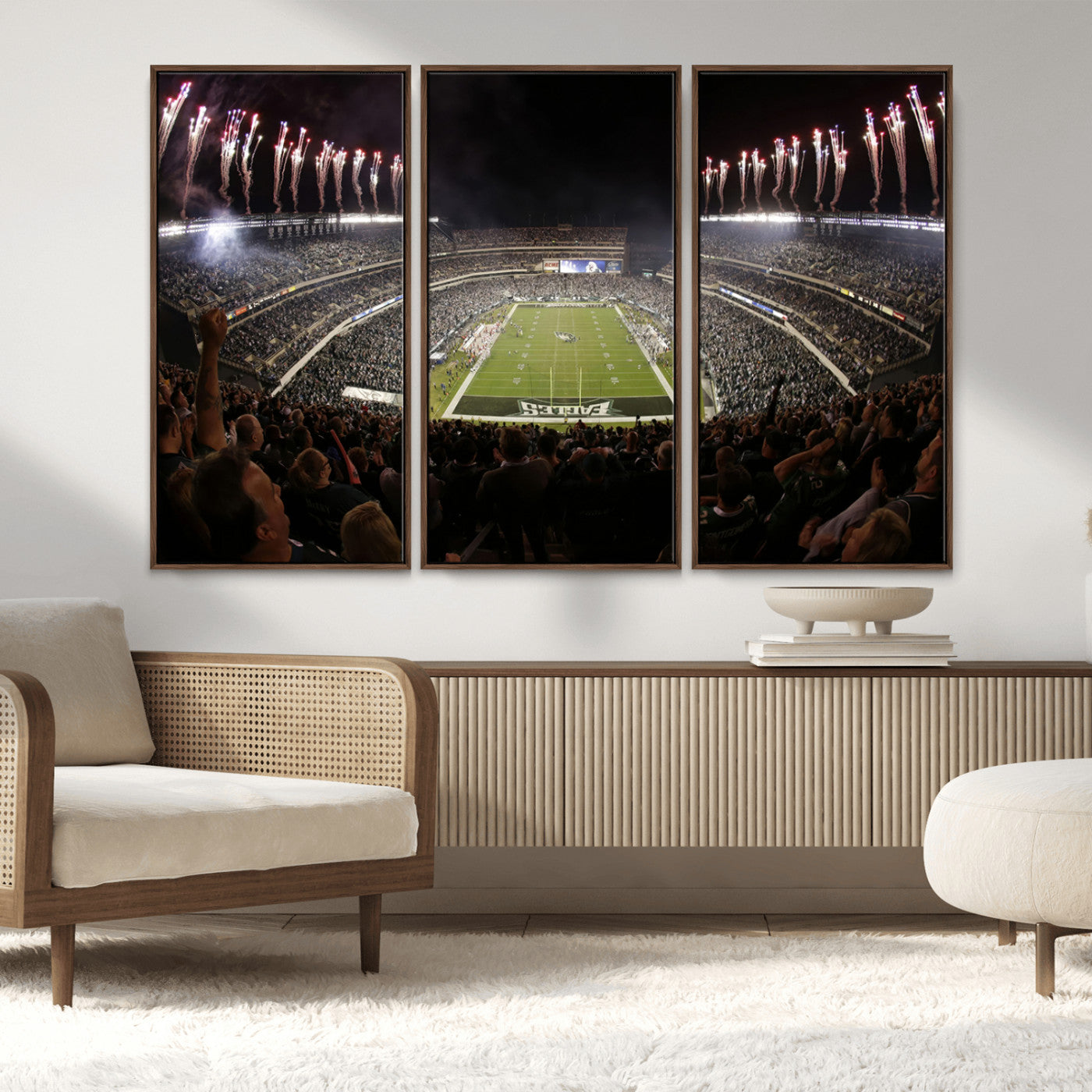 MGV-FC-48X32-3P - Eagles Field Stadium Wall Art - Philadelphia Eagles Football Team Print - Philadelphia Lincoln