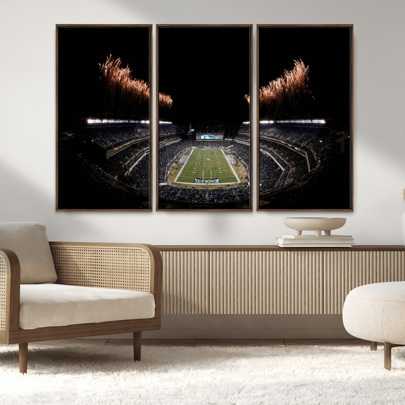 MGV-FC-48X32-3P - Eagles Field Stadium Wall Art | Philadelphia Eagles Football Team Print - Philadelphia Lincoln