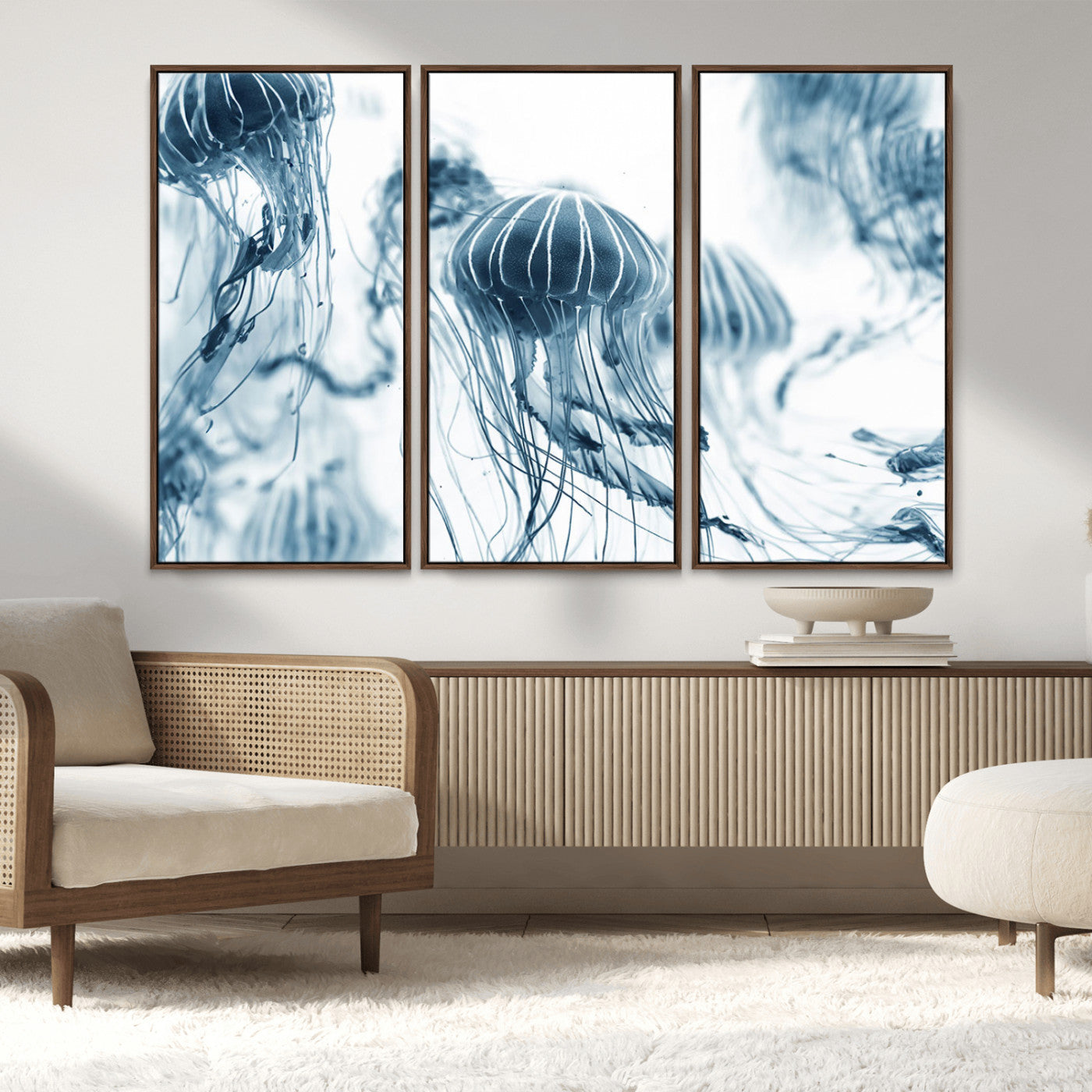 MGV-FC-48X32-3P - Abstract Jellyfish Canvas Print Wall Art