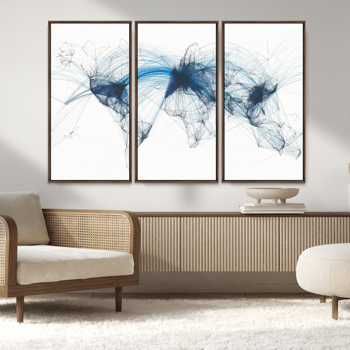 MGV-FC-48X32-3P - Push Pin World Map Canvas Print – Framed Wall Art for Couples to Track Their Travels – Anniversary