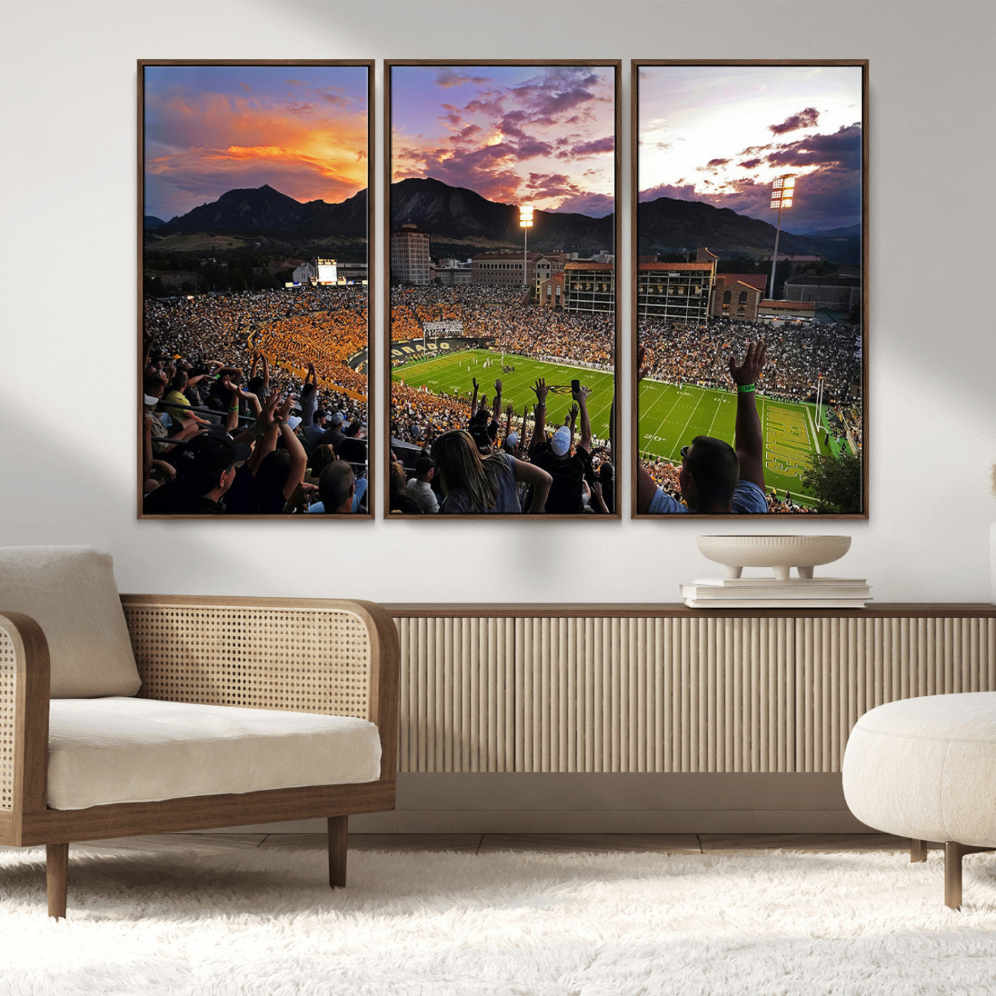 MGV-FC-48X32-3P - Folsom Field - University of Colorado Buffaloes Football Stadium Wall Art, Colorado Buffaloes Wall
