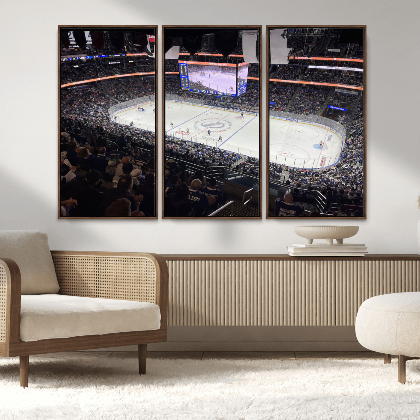 MGV-FC-48X32-3P - Amalie Arena Florida Wall Art Canvas Print - NHL Hockey Stadium Print