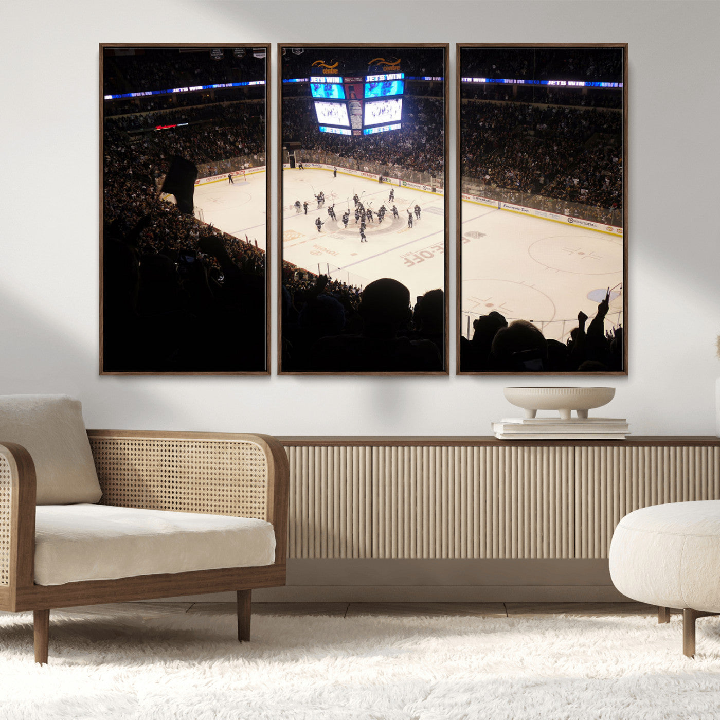 MGV-FC-48X32-3P - Canada Life Centre Wall Art | Winnipeg Jets Hockey Team Print Canvas | Ready to Hang | Winnipeg Wall