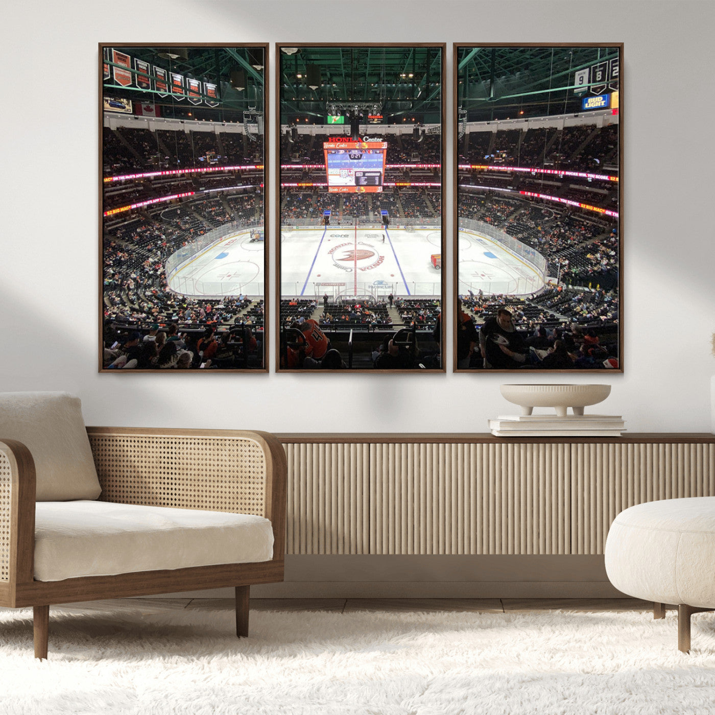 MGV-FC-48X32-3P - Honda Center California Anaheim Ducks Ice Hockey Stadium Canvas Print Wall Art
