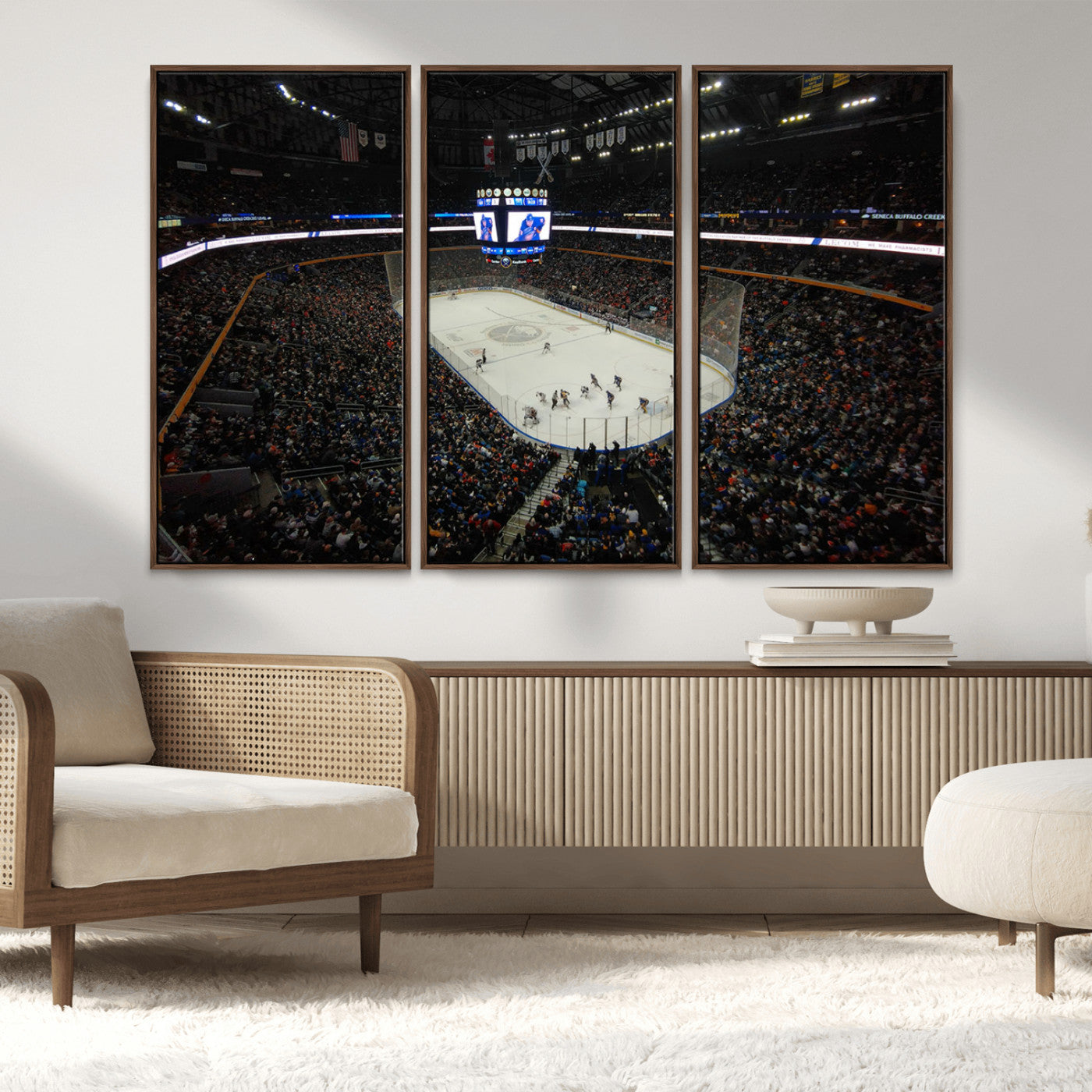 MGV-FC-48X32-3P - KeyBank Center New York Buffalo Sabres Hockey Stadium Canvas Print Wall Art