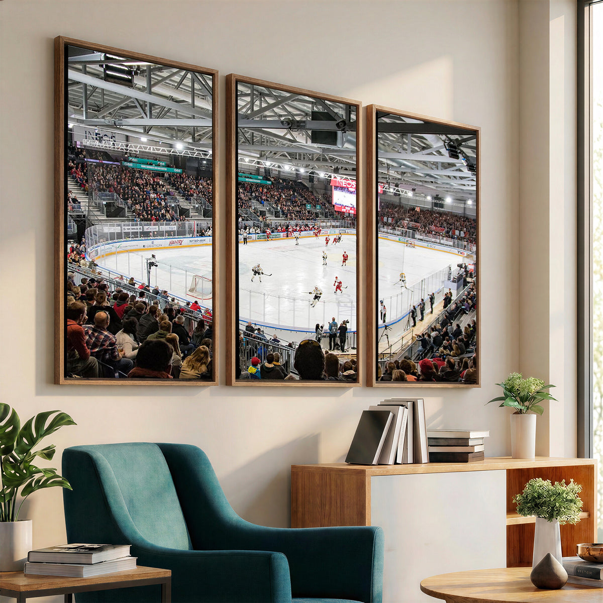 79352-MGV-CV-36X24 - Lausanne Arena Ice Hockey Stadium Wall Art Canvas Print
