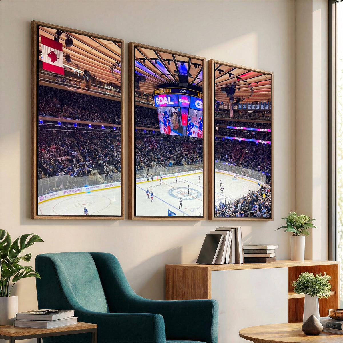 36401-MGV-CV-36X24 - Madison Square Garden New York Rangers Hockey Stadium Wall Art Canvas