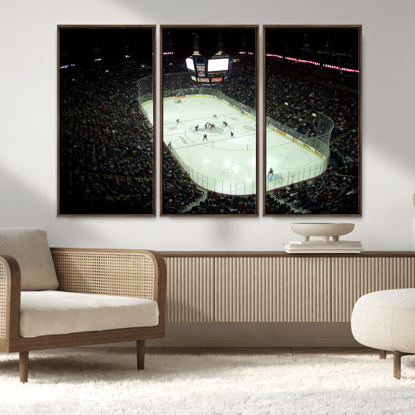 MGV-FC-48X32-3P - Nationwide Arena Ohio Columbus Blue Jackets Hockey Stadium Canvas Print Wall Art